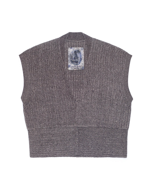 Ziggy Chen Oversized Cashmere Sleeveless Sweater Grey