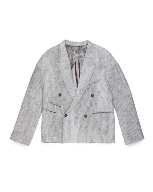 Ziggy Chen Double Breasted Linen Blazer Mint