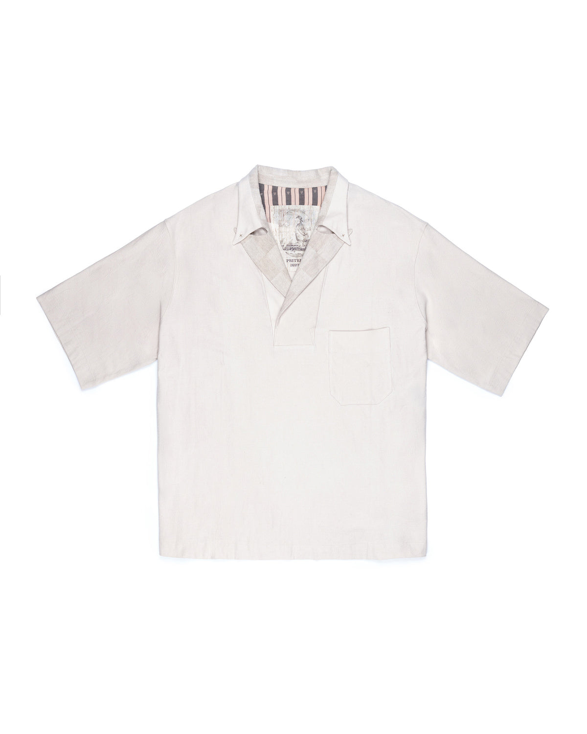 Ziggy Chen Fusion Collar T-Shirt Off White