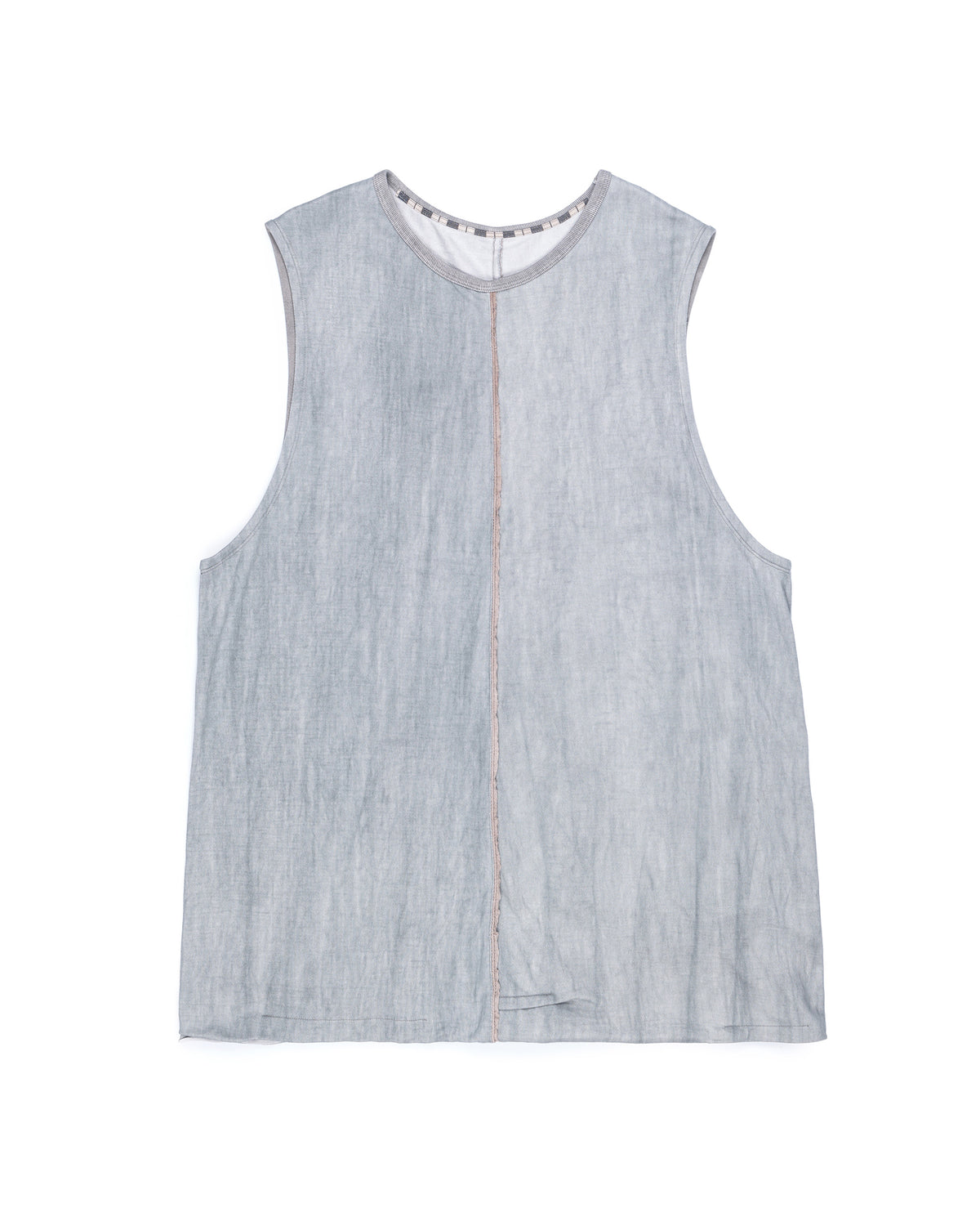 Ziggy Chen Center Seamed Tank Top Light Grey