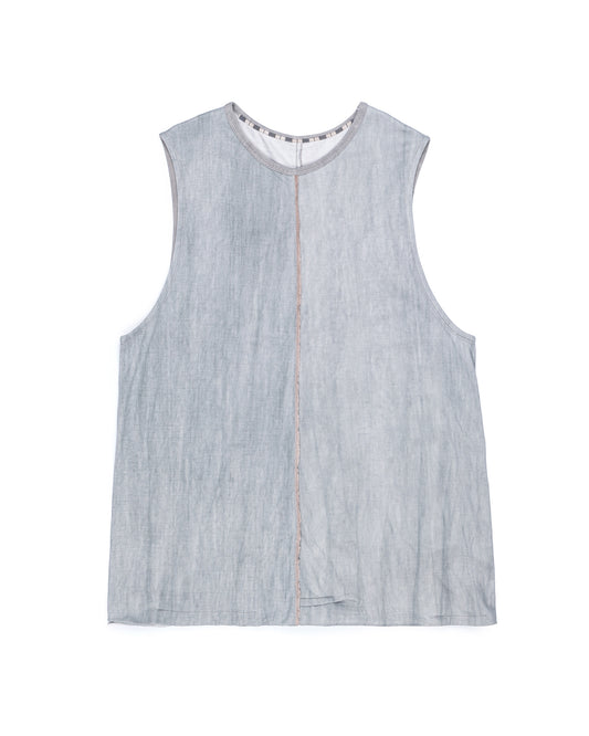 Ziggy Chen Center Seamed Tank Top Light Grey