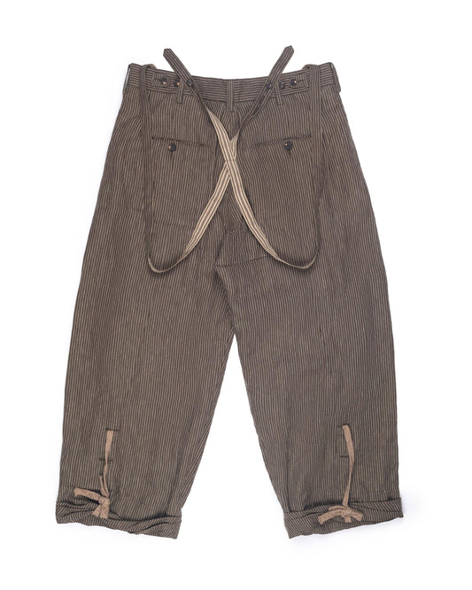 Ziggy Chen Detachable Suspender Trousers Khaki