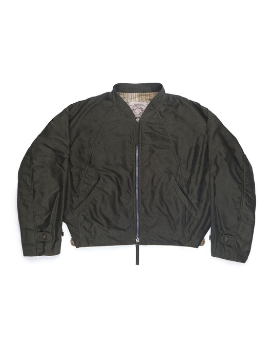 Ziggy Chen Cotton Bomber Jacket Olive – front