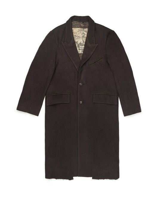 Ziggy Chen Two Button Scar Long Coat Charcoal