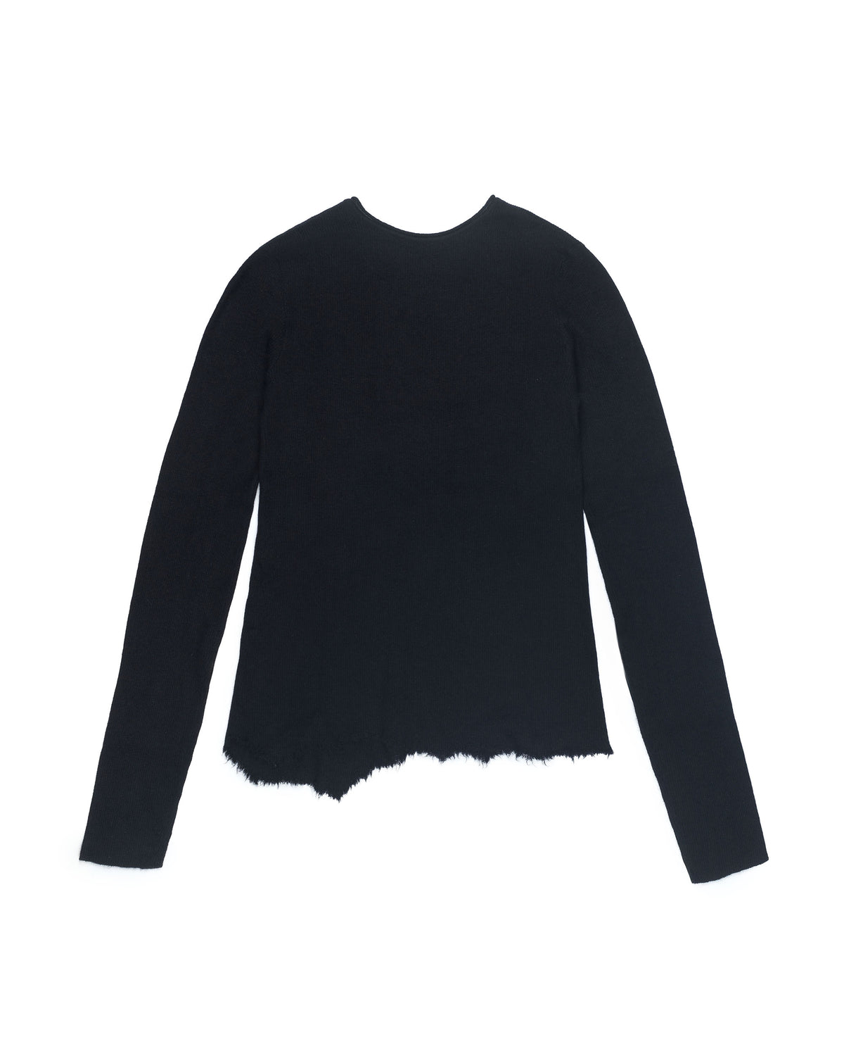 Ziggy Chen Cashmere V-Neck Ribbed Pullover Black – back