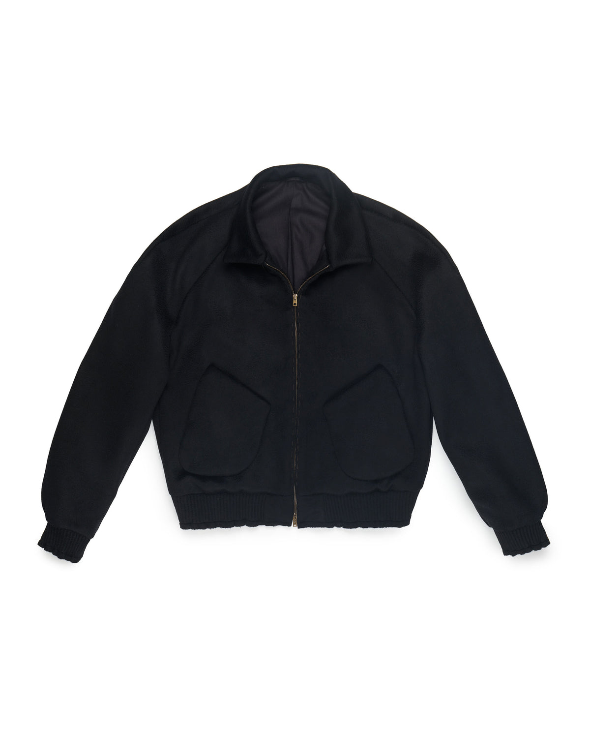 K'ANG Relaxed-Fit Raglan Bomber Jacket Cashmere Off Black