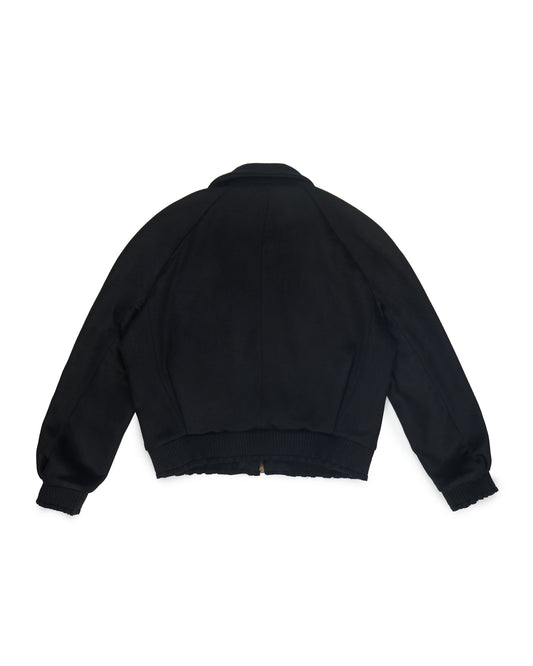 K'ANG Relaxed-Fit Raglan Bomber Jacket Cashmere Off Black