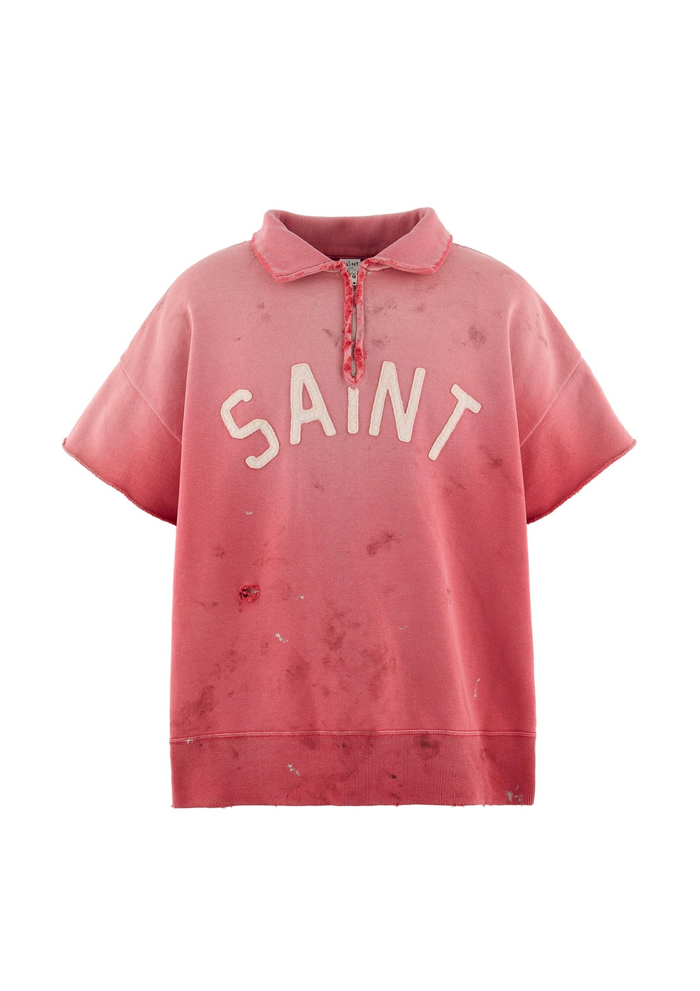 SAINT Mxxxxxx SS Half Zip Sweat Saint Red
