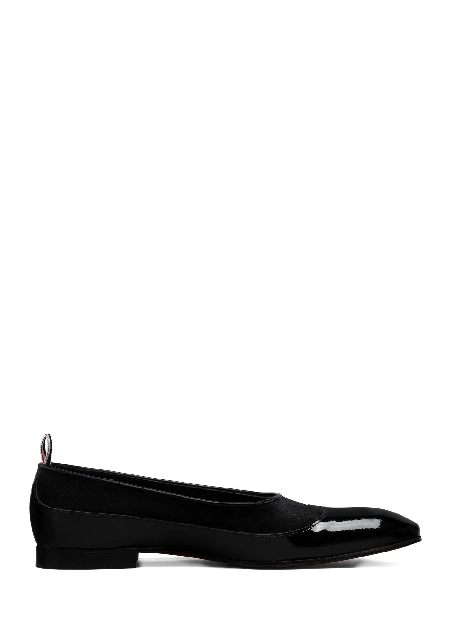 Thom Browne Soft Patent Leather and Suede Opera Ballerinas