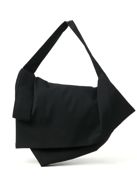 Yohji Yamamoto Scrunched Wool Gabardine Shoulder Bag