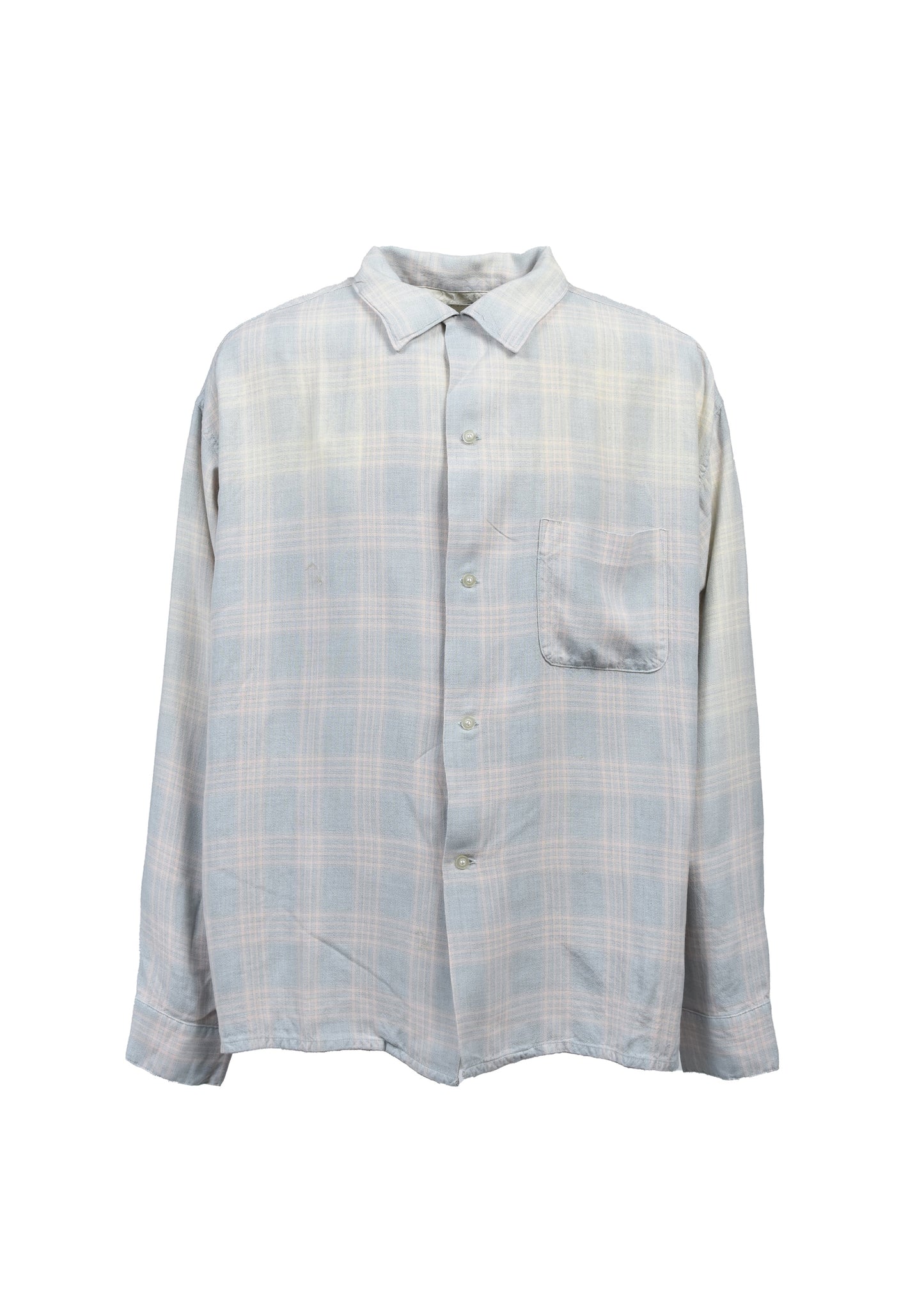 SAINT Mxxxxxx Rayon Check Shirt Sky Blue