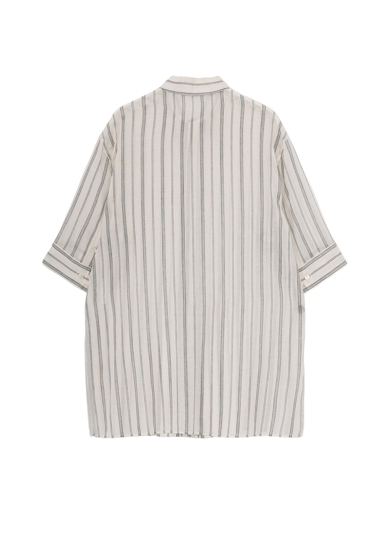 Yohji Yamamoto Khadi Stripe Short Sleeve Blouse