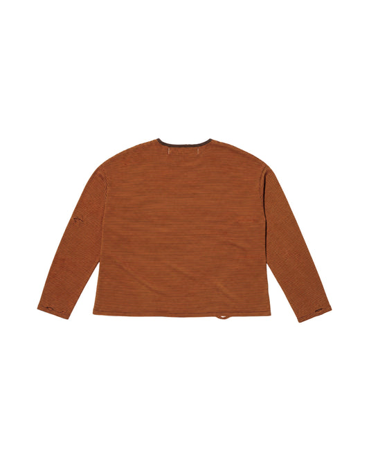 Paly Hollywood Consequence Striped Long Sleeve Knitted Tee Orange – back