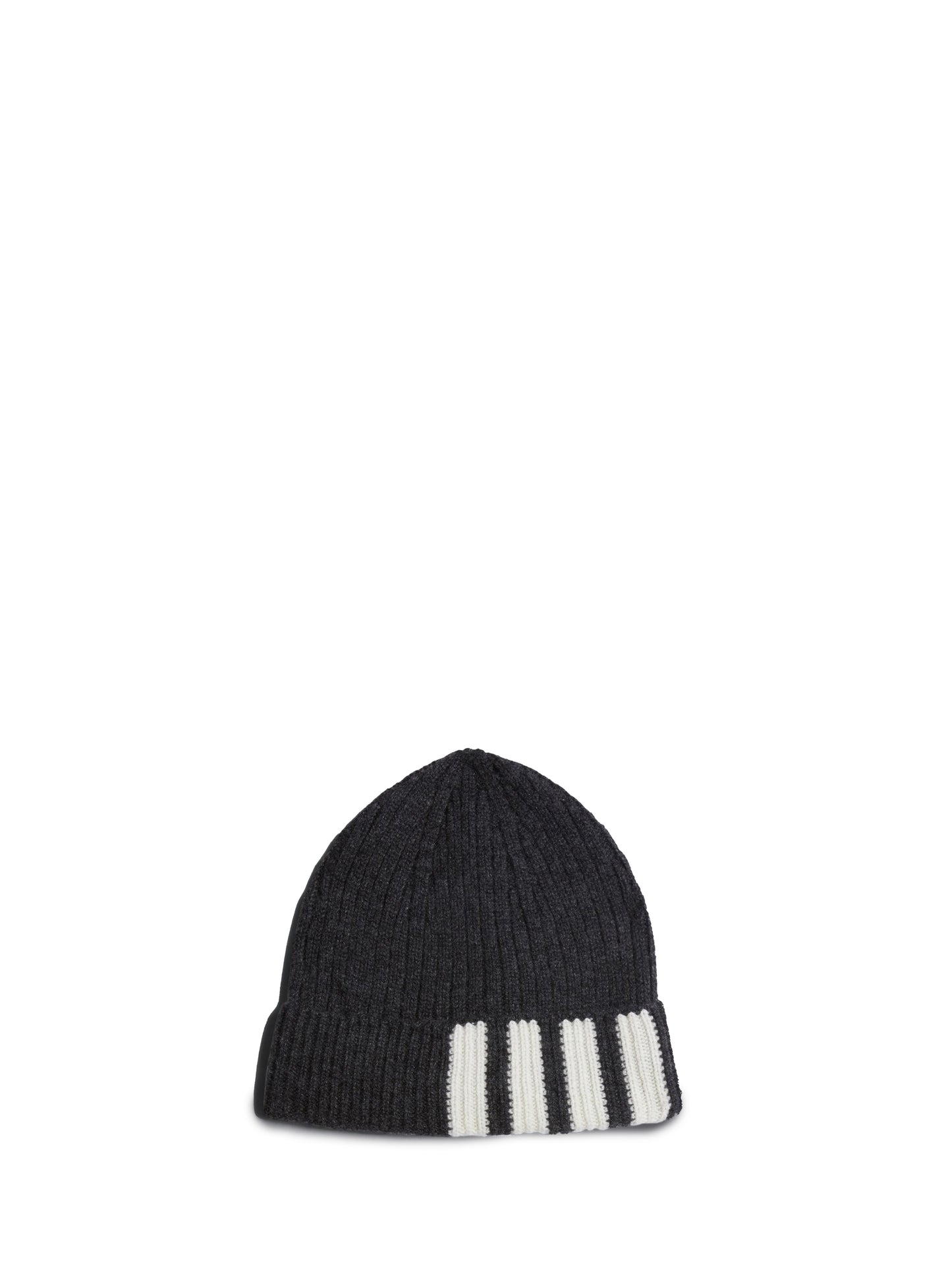 Thom Browne Cashmere 4-Bar Cuff Beanie Dark Grey