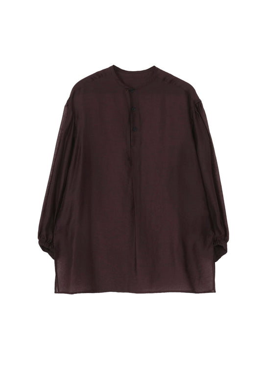 Yohji Yamamoto Lawn Gather Sleeve Stand Blouse