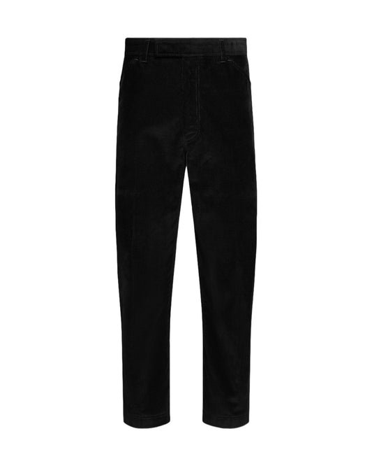 Thom Browne Narrow Wale Corduroy Tapered Chino Trousers Black