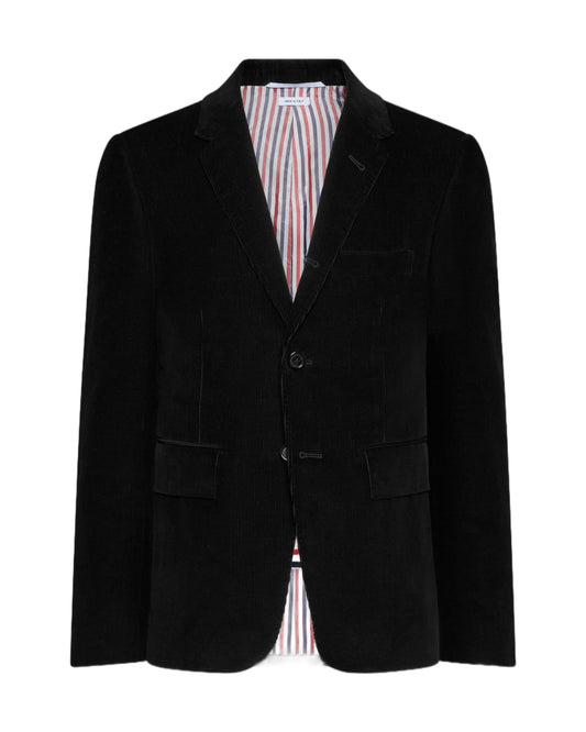 Thom Browne Narrow Wale Corduroy Sport Coat Black