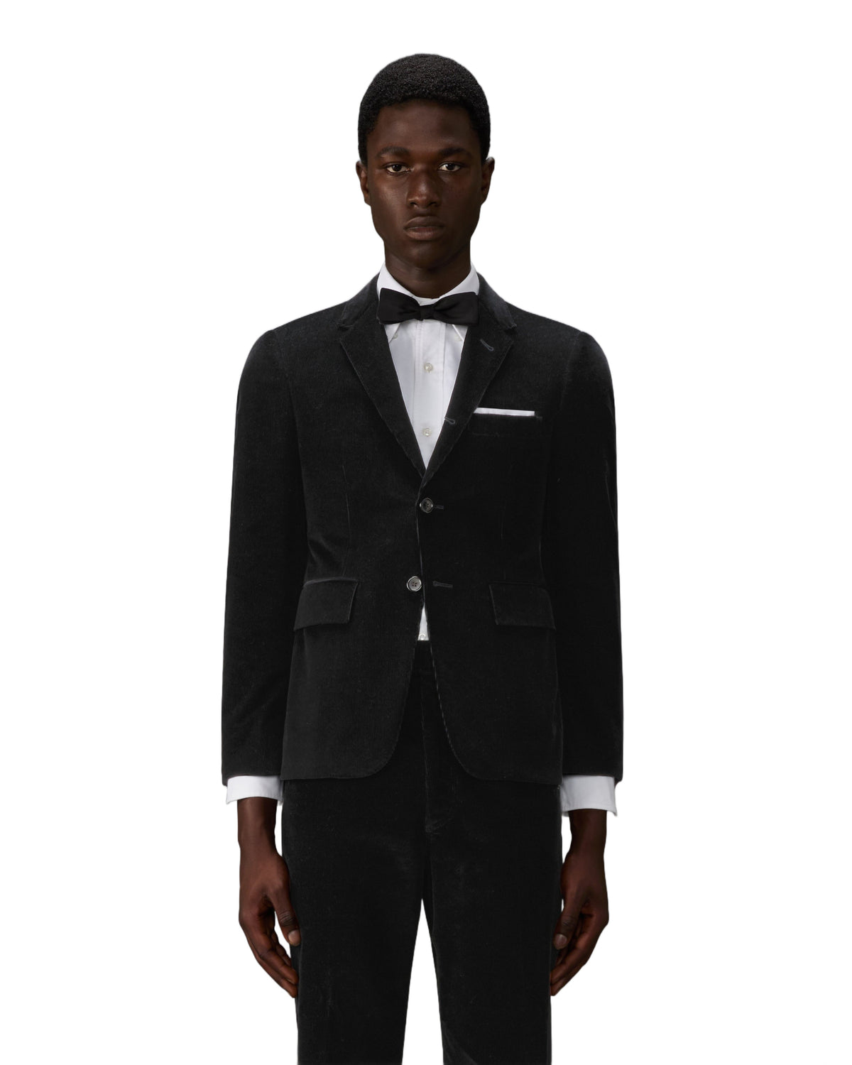 Thom Browne Narrow Wale Corduroy Sport Coat Black front