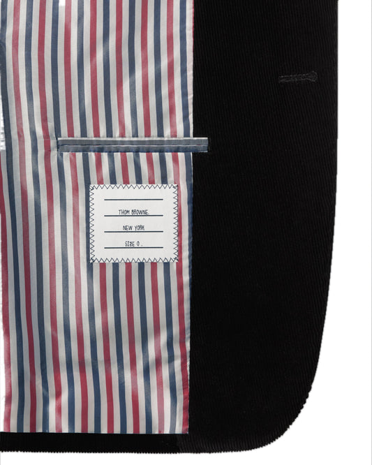 Thom Browne Narrow Wale Corduroy Sport Coat Black detail
