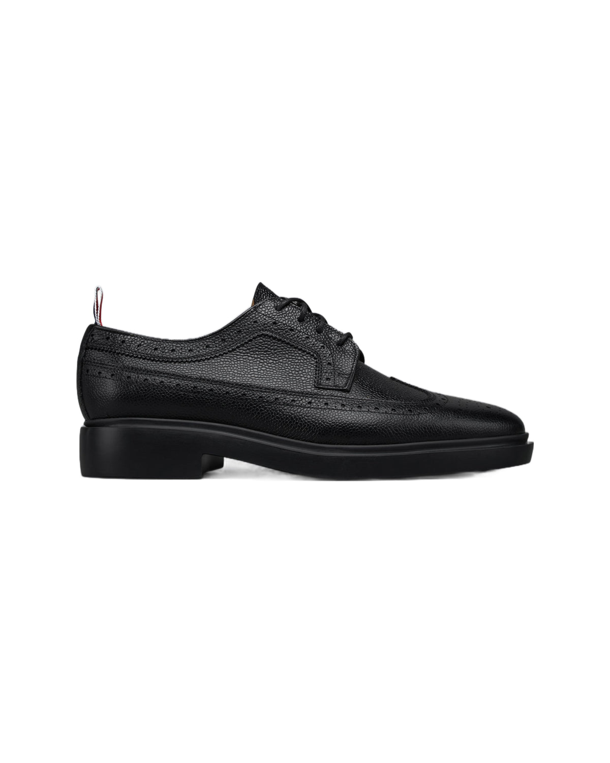Thom Browne Pebble Grain Classic Longwing Brogues Black