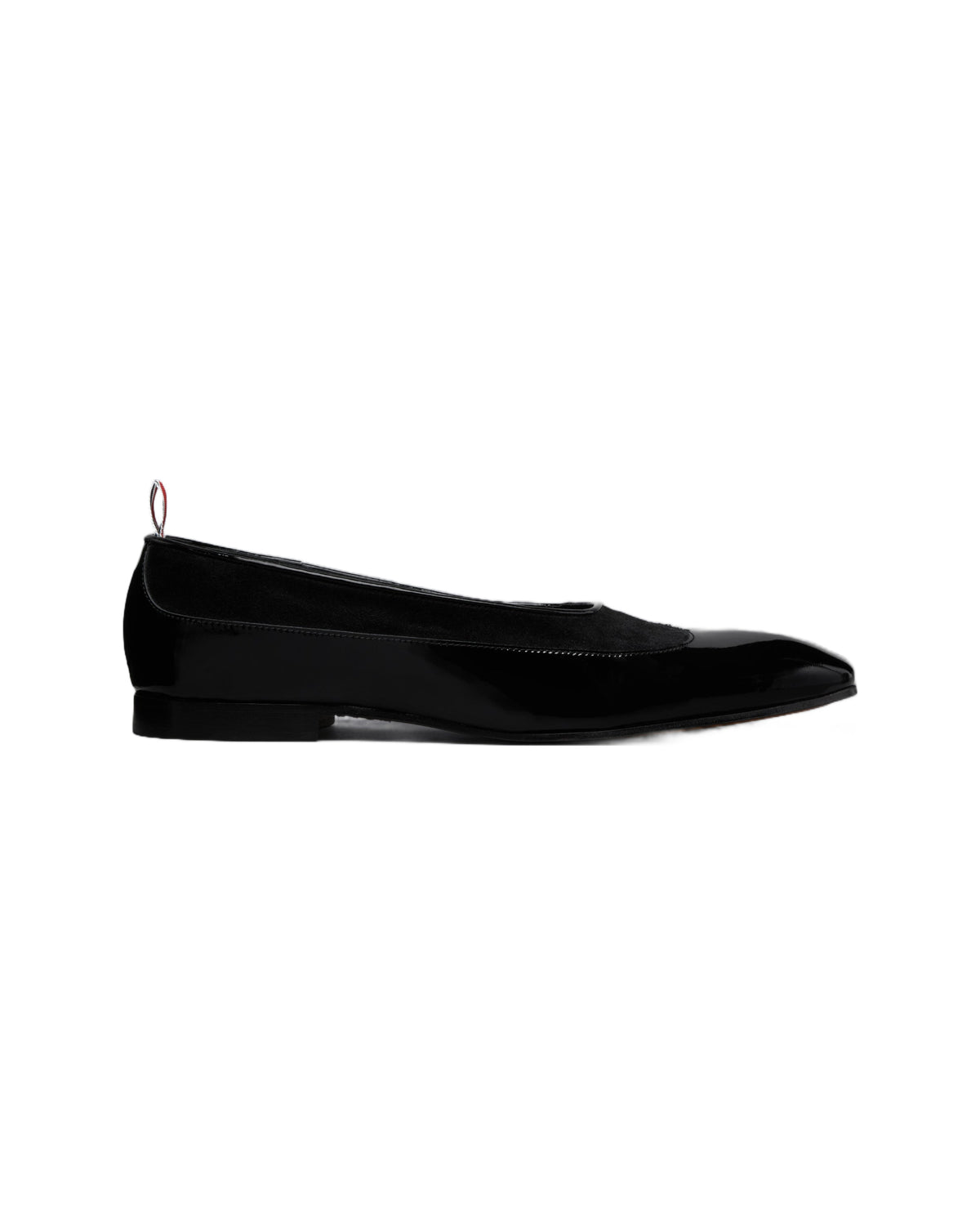 Thom Browne Patent Leather and Suede Opera Ballerinas Black – side