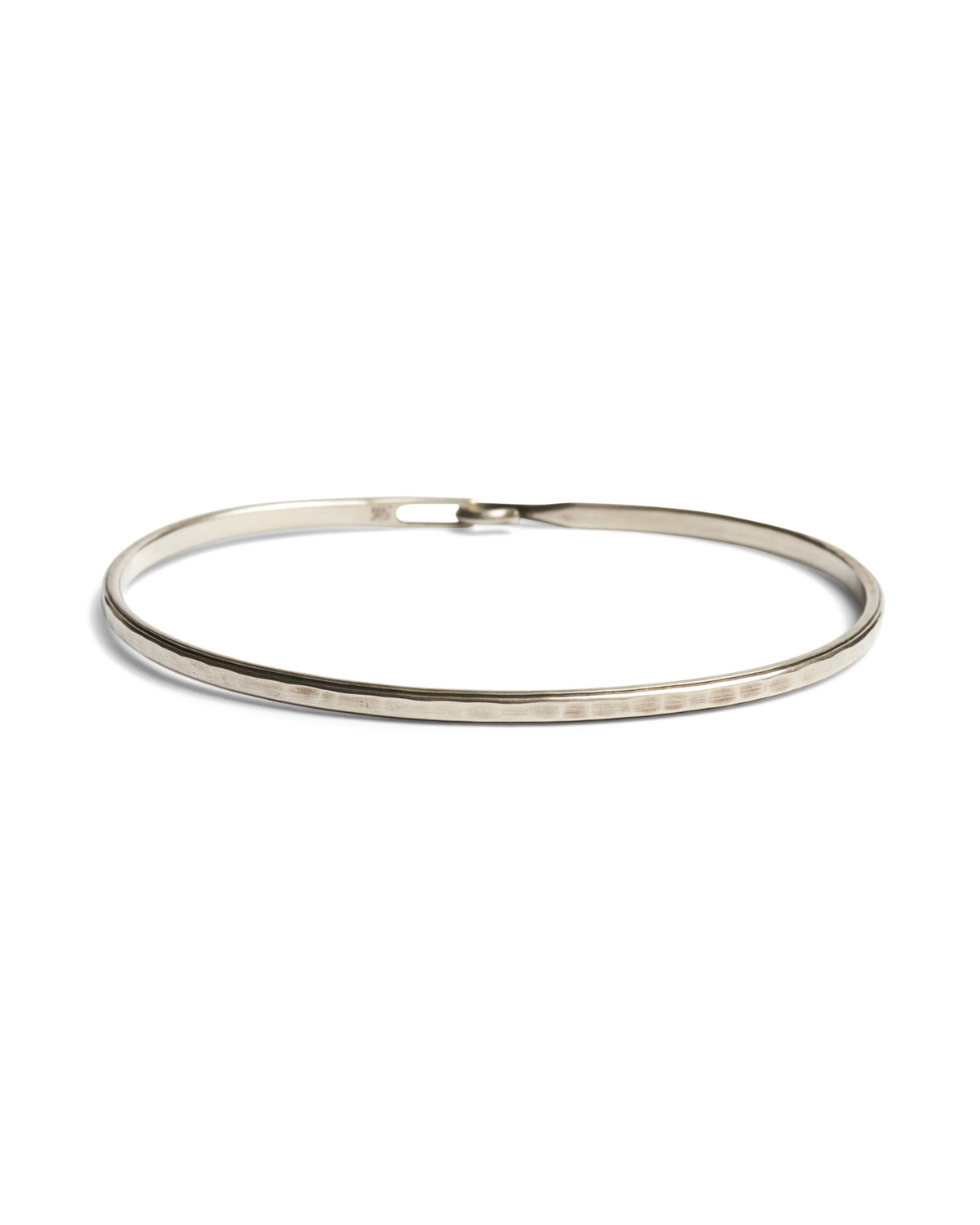Werkstatt München Bangle Hook Stripe sterling silver – front