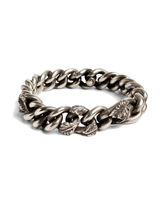 Werkstatt München Bracelet Curb Chain Rosebud sterling silver – front