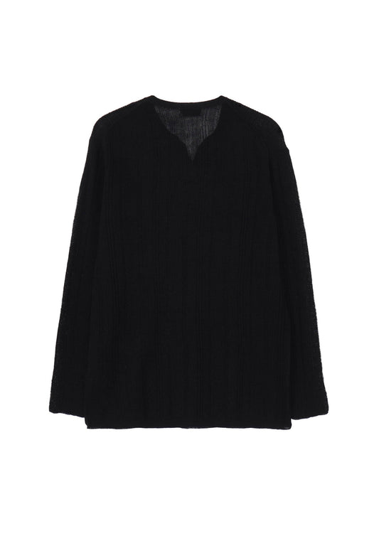 Yohji Yamamoto Knitted Henry Neck Pullover