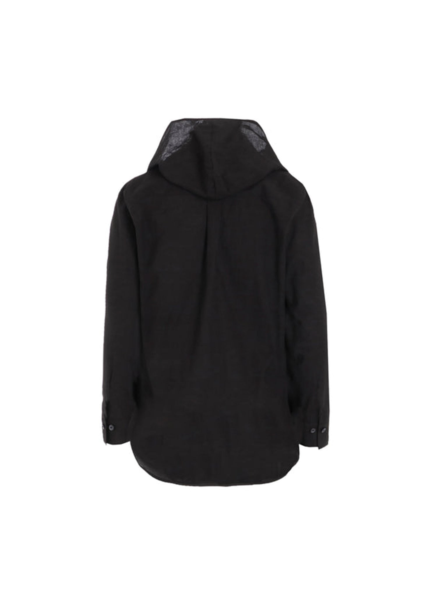 Yohji Yamamoto Khadi Draped Detail Hood Blouse