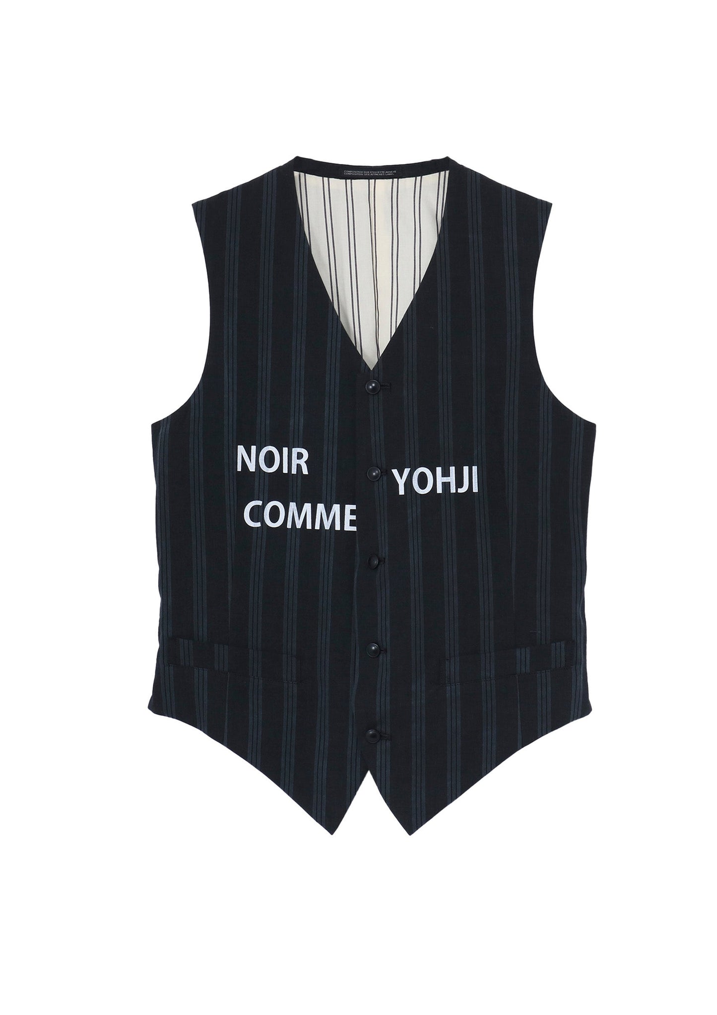 Yohji Yamamoto Pigment Dyed Stripe Cotton Vest