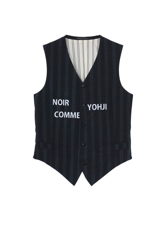 Yohji Yamamoto Pigment Dyed Stripe Cotton Vest