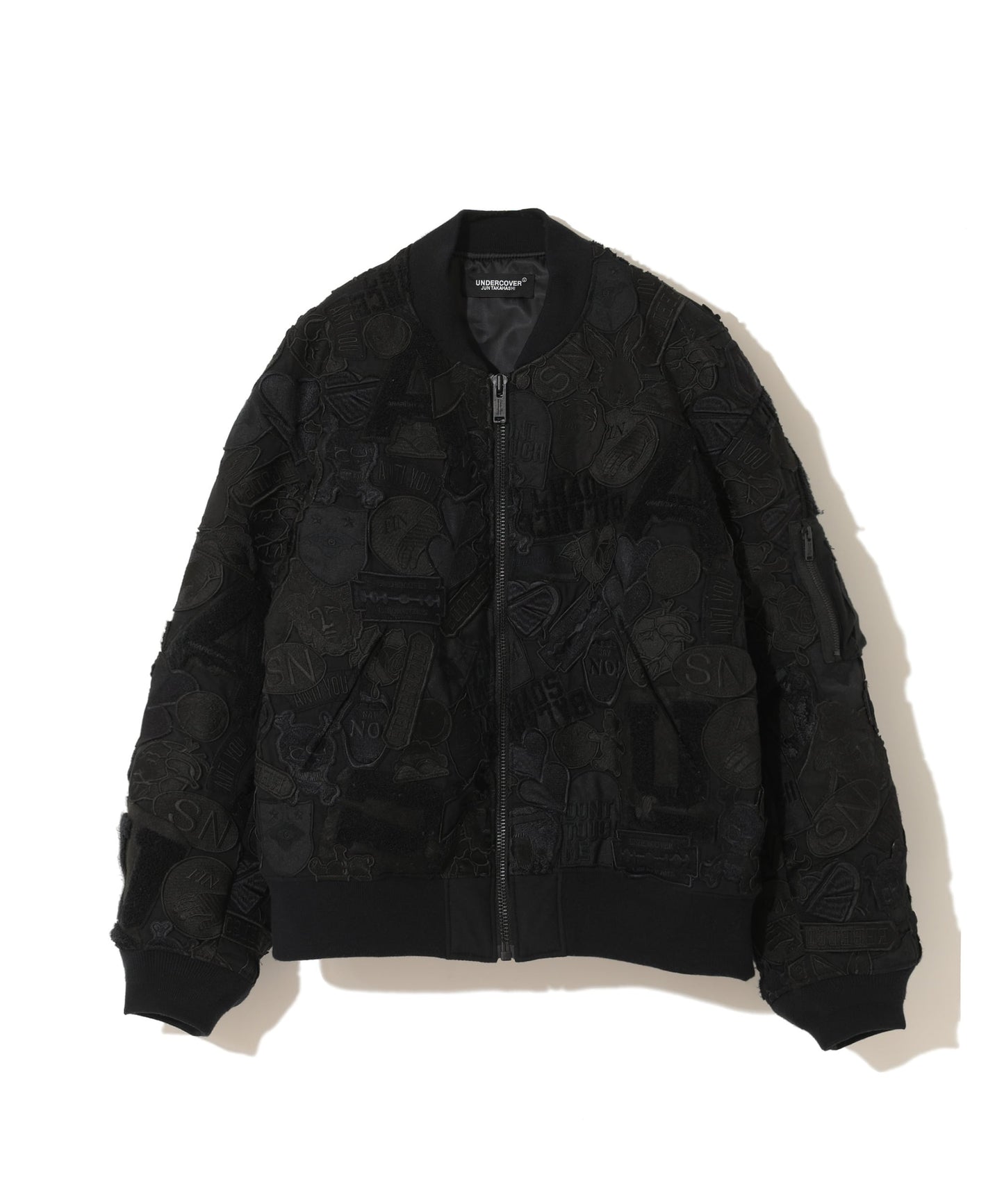 Undercover Black Patched Bomber Jacket