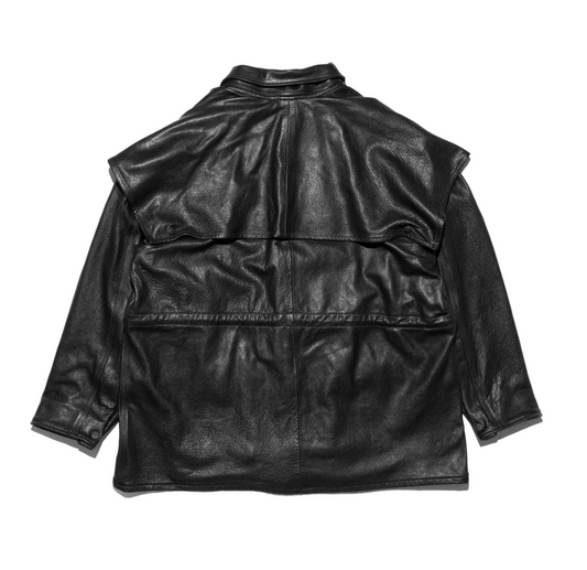Enfants Riches Deprimes Leather Duster Jacket Black