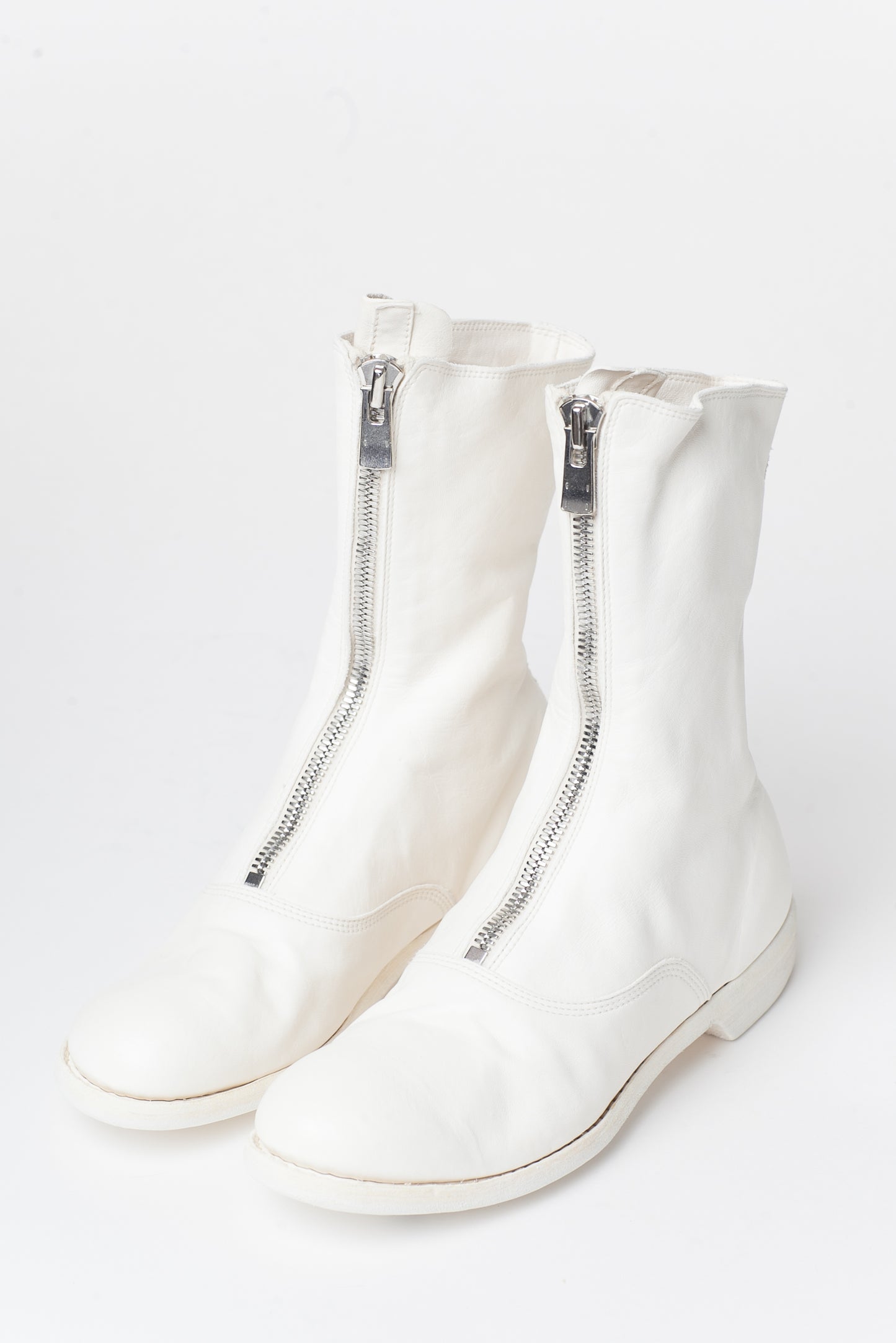 Guidi White Front Zip 310 Boots