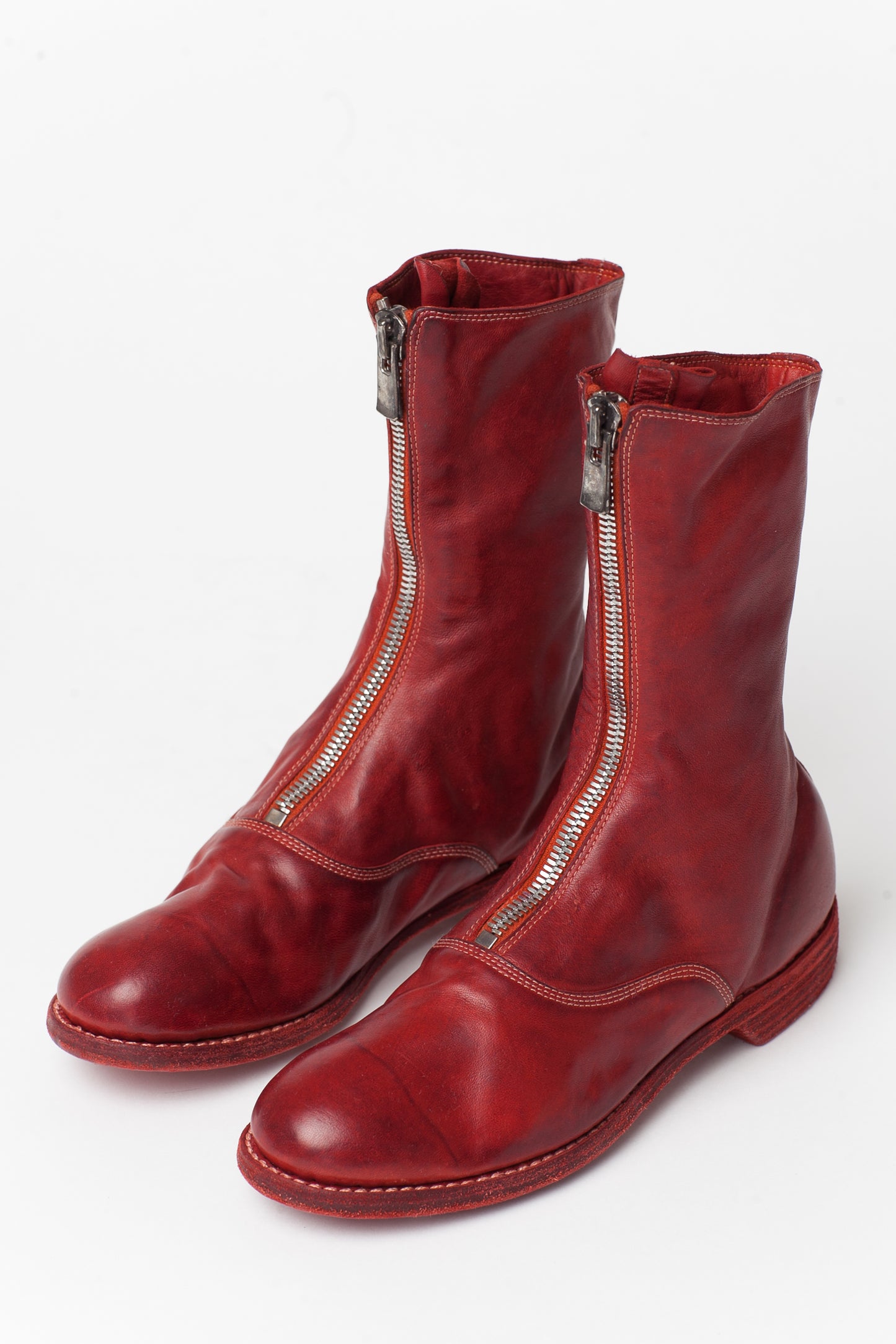 Guidi Red Front Zip 310 Boots