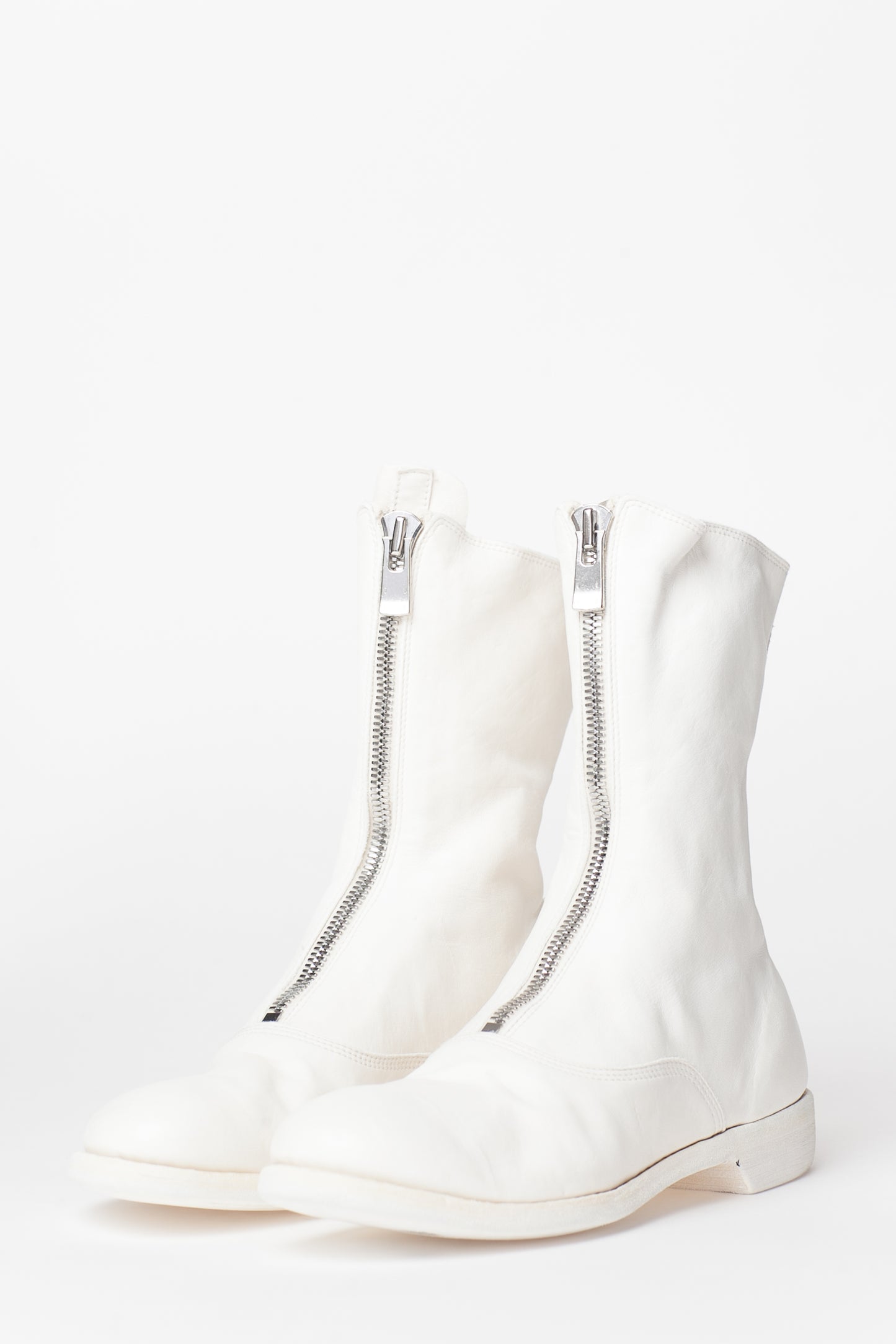Guidi White Front Zip 310 Boots