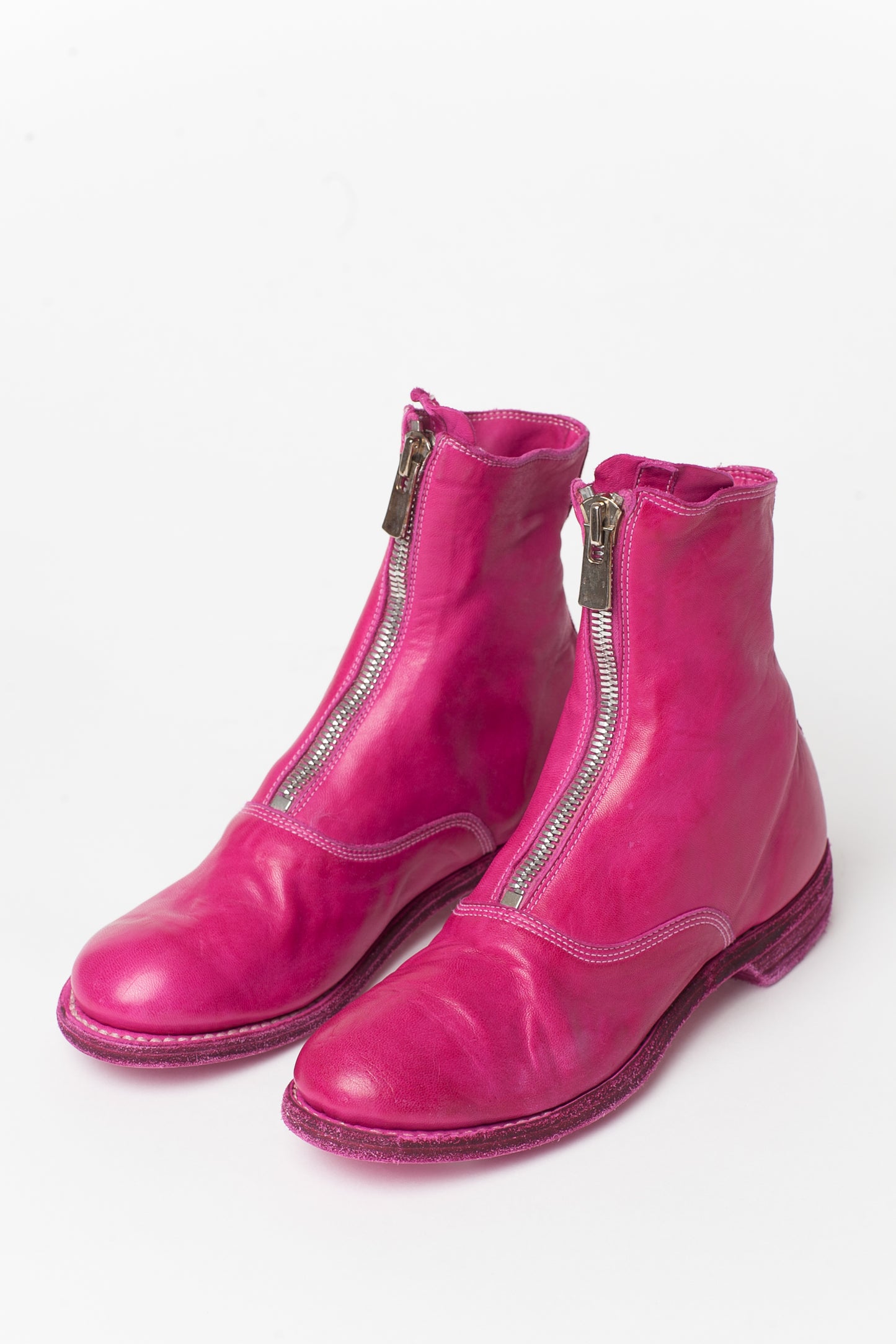Guidi Pink Front Zip 210 Boots