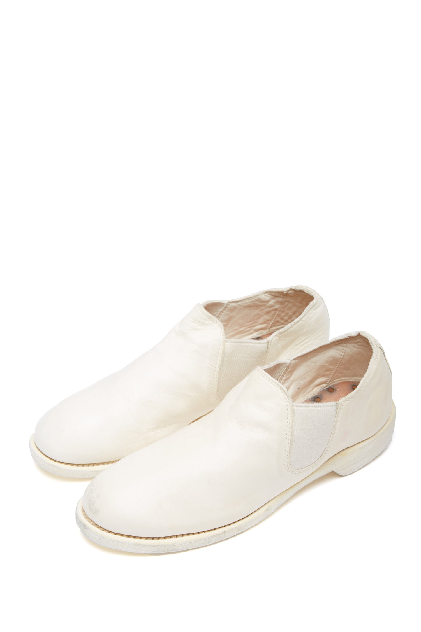 Guidi White Leather 109 Loafers