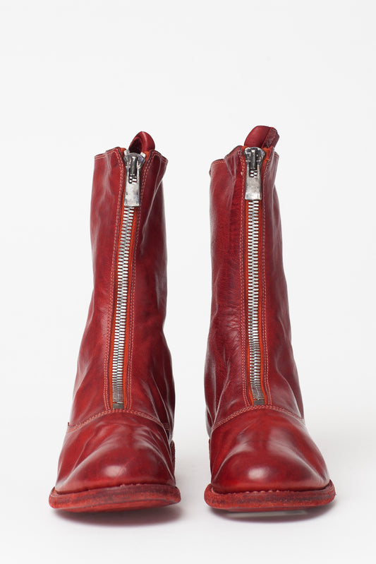 Guidi Red Front Zip 310 Boots