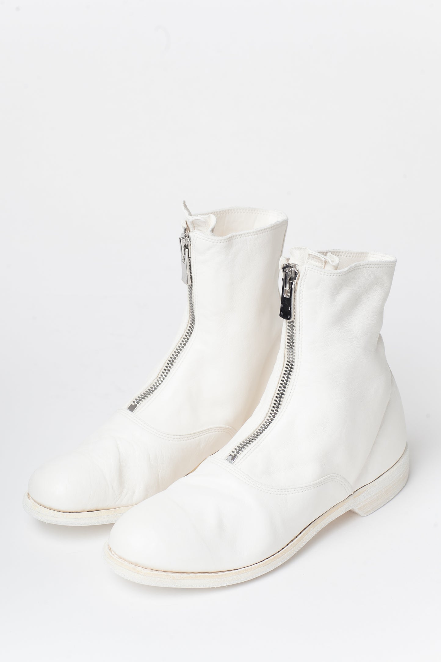 Guidi White Front Zip 210 Boots