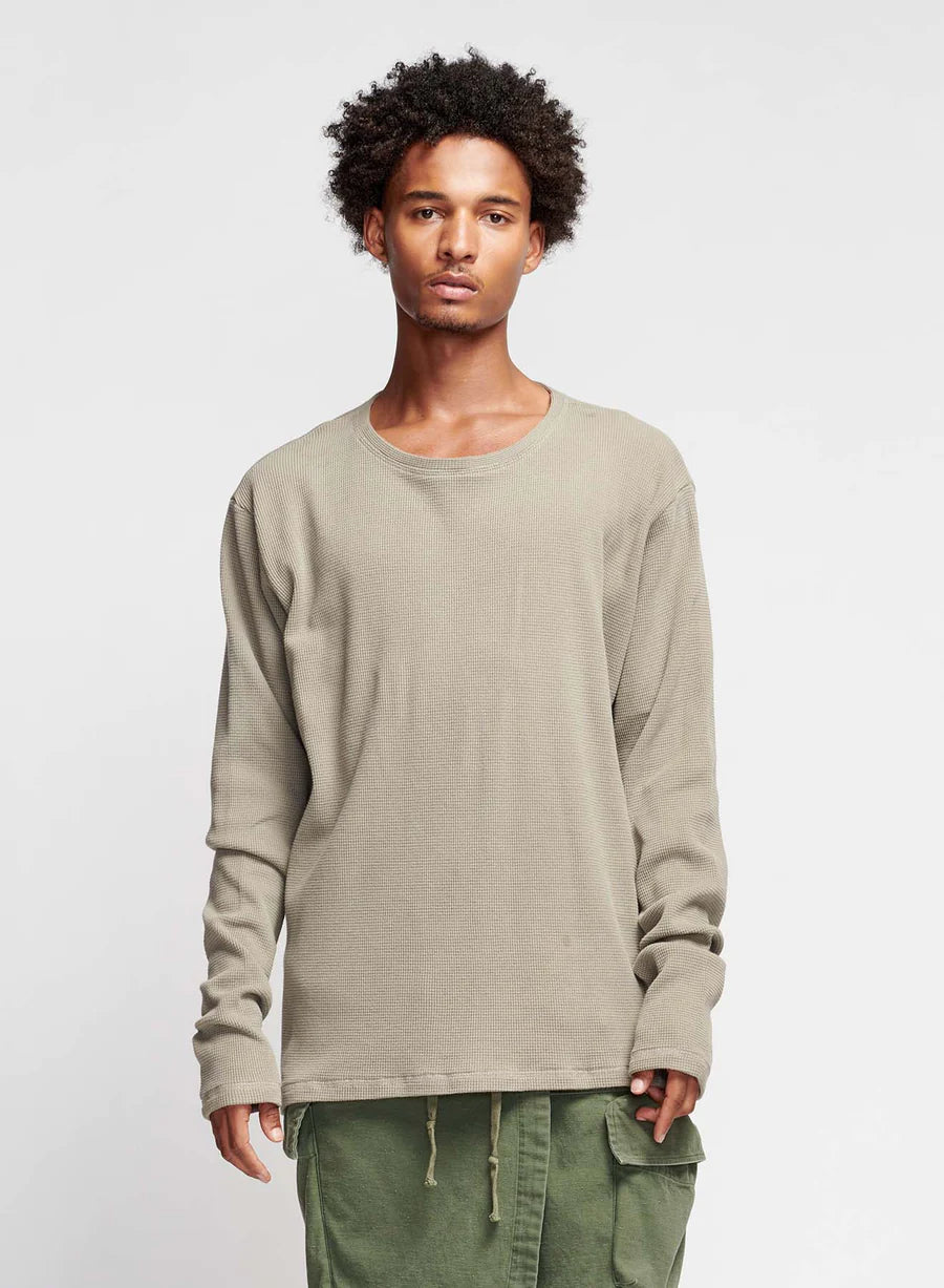 Greg Lauren Sage LS Waffle Tee