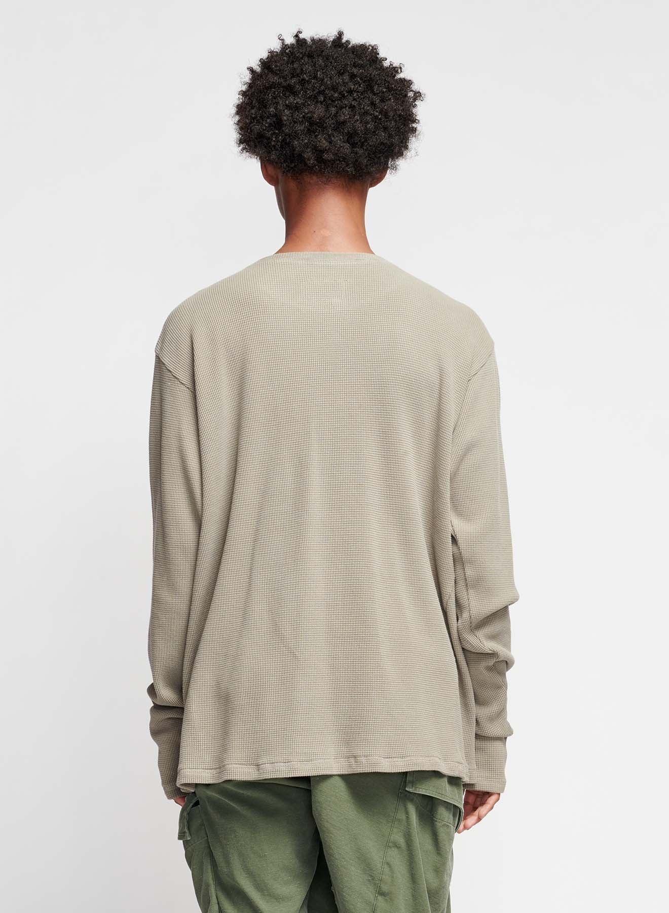 Greg Lauren Sage LS Waffle Tee