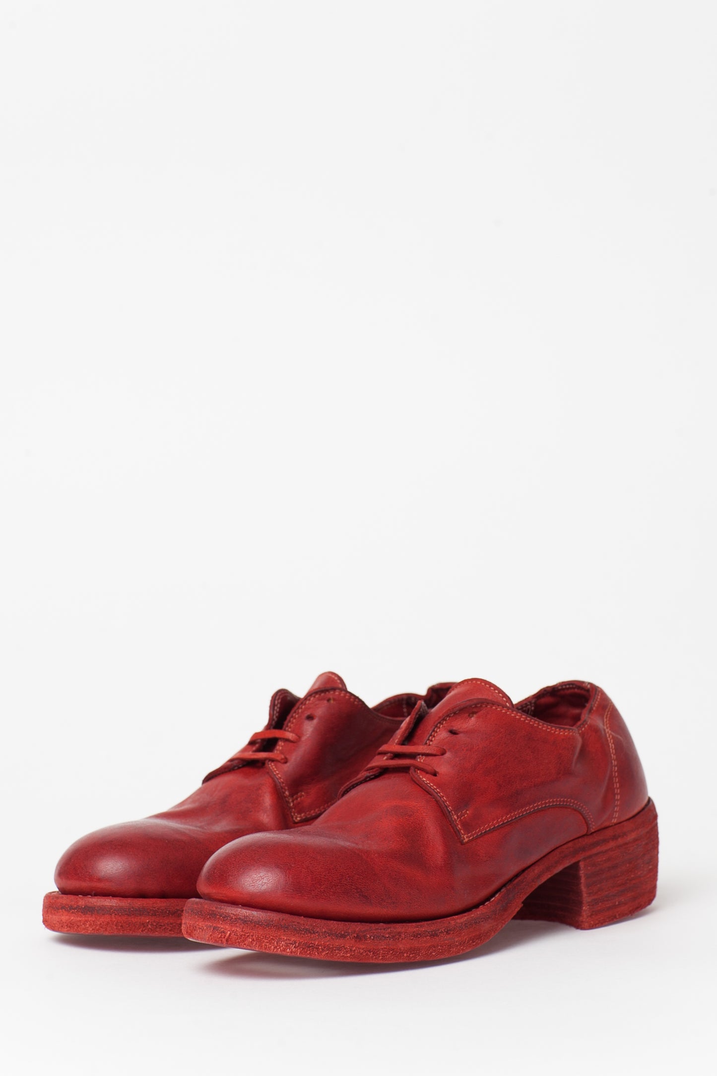 Guidi Red Leather 792z Derby